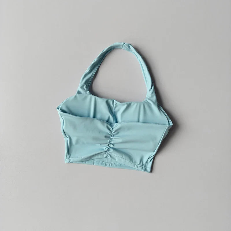 Backless Bliss: Sexy Sports Bra & Yoga Crop Top THRIXINE