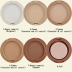 Concealer Contouring Powder, 5 Color 5 Decked Powder Tower, Brightening Skin Tone,Oil Control Makeup Loose Powder Setting Powder Lootquake LLC