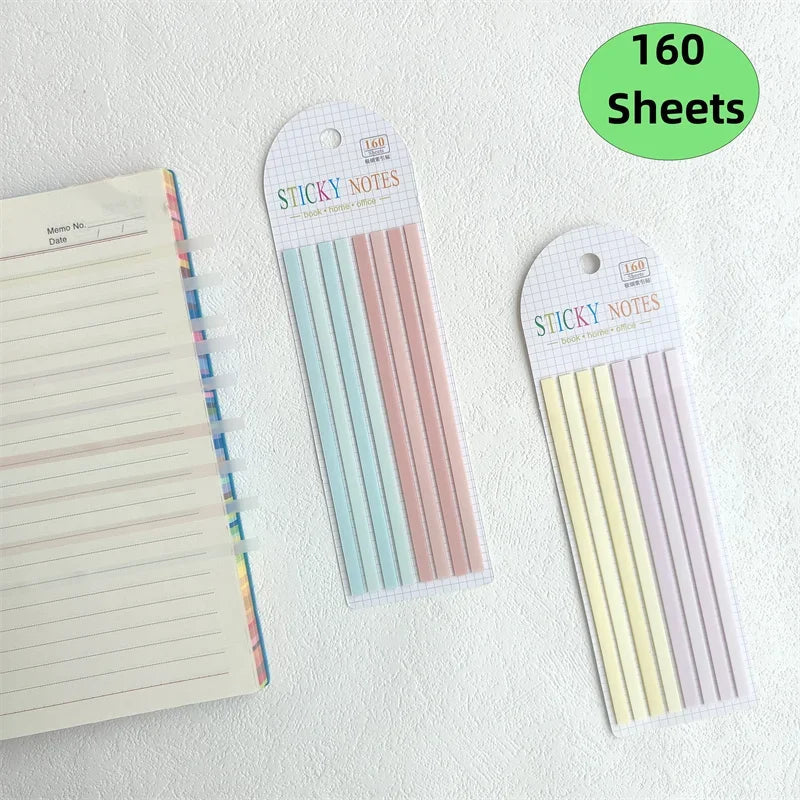 160 Sheets Color Stickers Transparent Fluorescent Index Tabs Flags Stationery Children Gifts  School Office Supplies Lootquake LLC