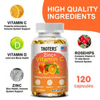 Taoters Vitamin C + Zinc Supplement - High Absorption - Immune System, Skin Health Vitamins - Antioxidant Supplement Lootquake LLC