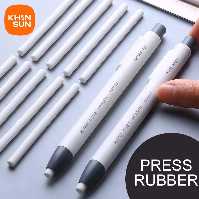 Retractable Pencil Eraser Pencil Rubber Eraser Correction Supplies Writing Correction School Stationery Office Supplies Lootquake LLC