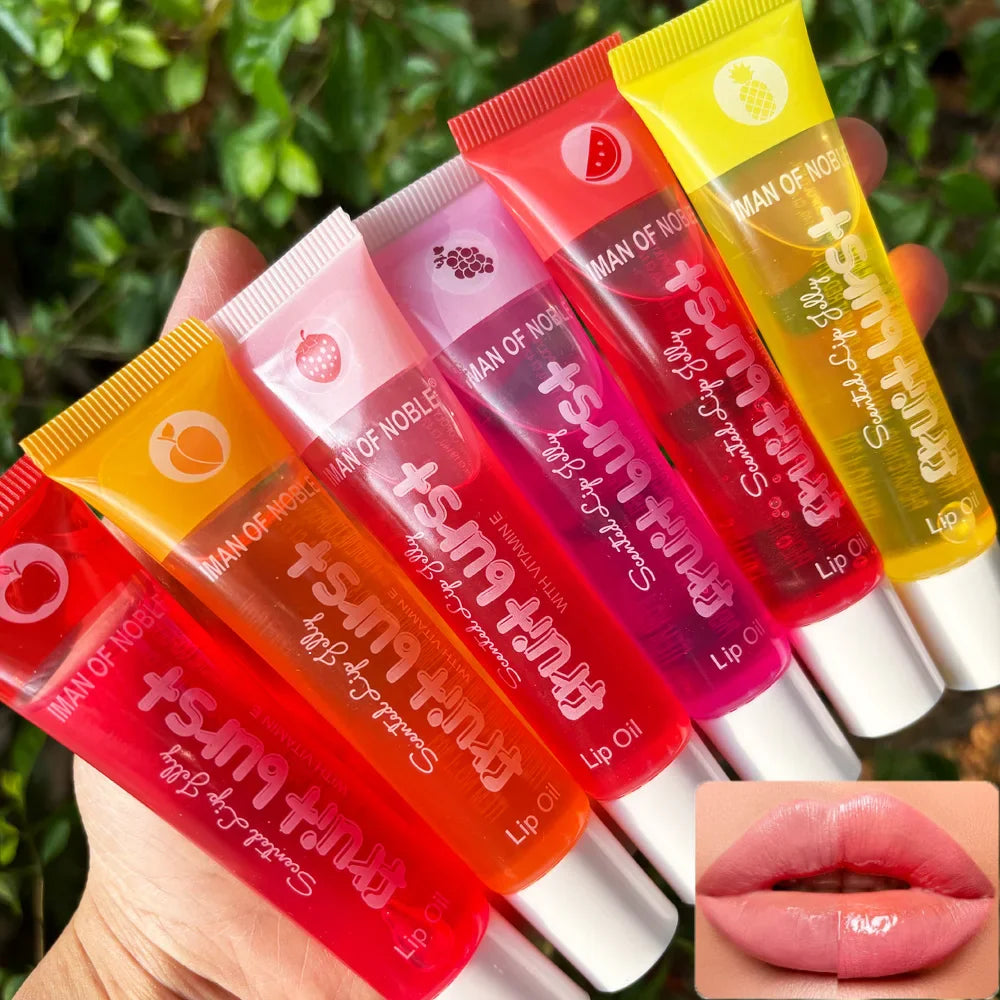 6Pcs Fruity Flavor Watery Glossy Lip Gloss Set Clear Lip Gel Hydrating Moisturizing Lip Gloss Women Lips Makeup Wholesale Lootquake LLC