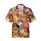 3D Print Hula Girl Graphic Beach Shirts For Men Casual Short Sleeve Hawaiian Dancer Blouses Aloha Beach Button Shirts Mens Tops Lootquake LLC