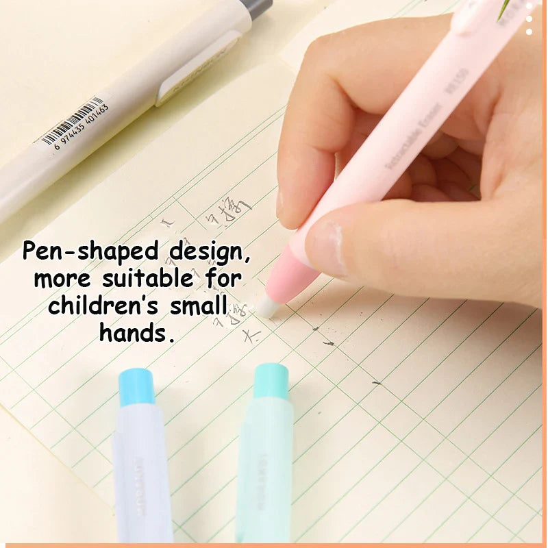 Retractable Pencil Eraser Pencil Rubber Eraser Correction Supplies Writing Correction School Stationery Office Supplies Lootquake LLC