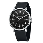 Women's Pink Silicone Watch Large Dial Rose Gold Minimal