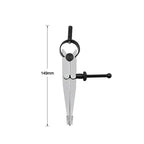 Adjustable Leather Compass Lockable Carbon Steel Divider Wing Creaser DIY Leathercraft Rotating Line Scribing Gauge Caliper Tool