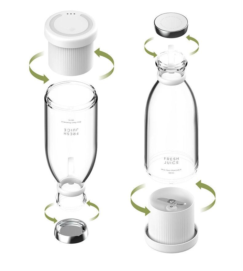 Portable Electric Juicer Blender Usb Mini Fruit Mixers Juicers Fruit Extractors Food Milkshake Multifunction Juice Maker Machine Personal Size Small Blender for Shakes Juice & Smoothies Mini Blender Stevvex