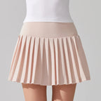 VITALINOVO Flowy Pleat Skort: High-Waist, Pocketed, Comfy THRIXINE
