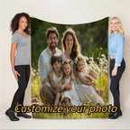 Custom Blanket With Photo Personalized Picture Blanket Memorial Family Flannel Blanket For Boy Girlfriend Lootquake LLC