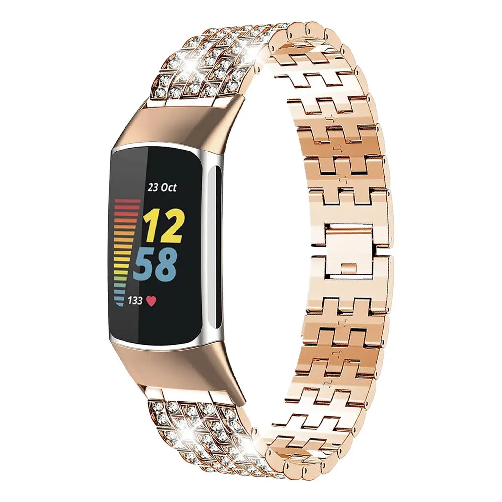 Fitbit Charge 5 6 3 4 Metal Band - Stylish Durable Strap - SJB-DIAMOND ELITES