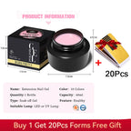 BORN PRETTY 60/30ml Hard Jelly Extension Nail Gel Polish French Nails Nude Pink White Clear Nail Supplies Gel for extension Lootquake LLC