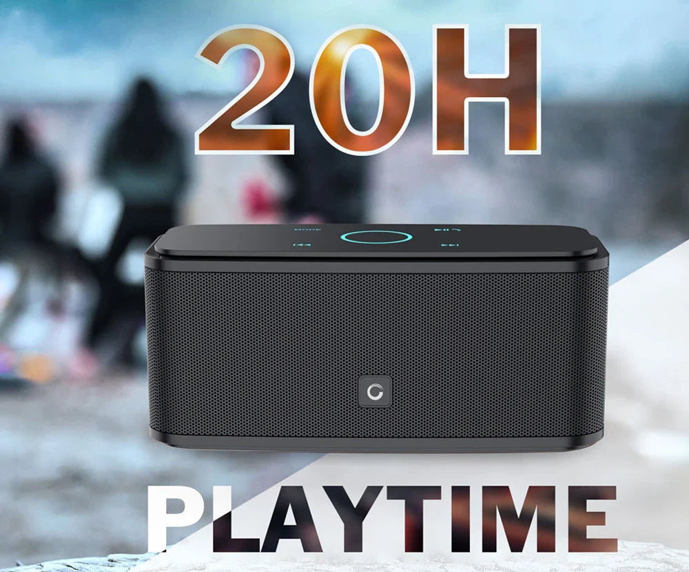 DOSS Wireless Bluetooth Speaker SoundBox BT 5.0 Touch Control Portable Music Sound Box 12W Stereo Sound IPX5 Waterproof Speakers Lootquake LLC