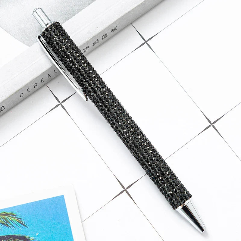 Press Metal Ballpoint Pens Diamond Multi-color Gift Pen Creative Office Supplies Lootquake LLC