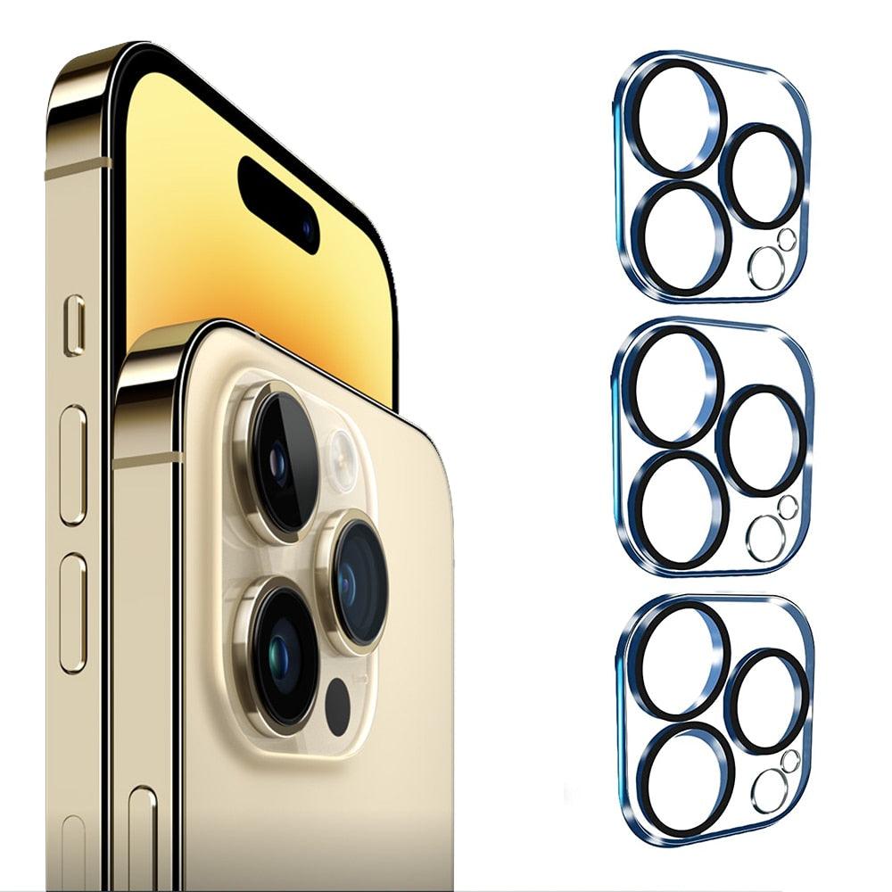 3PCS Pack Tempered Glass Camera Lens Protector for iPhone 14 Pro max 9H Hardness Scratch Resistant for iPhone 14 Plus 13 12 11 Screen Protector with Camera Lens Case Stevvex