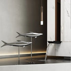 Stainless steel fish sculpture, outdoor lawn, pool, landscape decoration, mirror, crafts