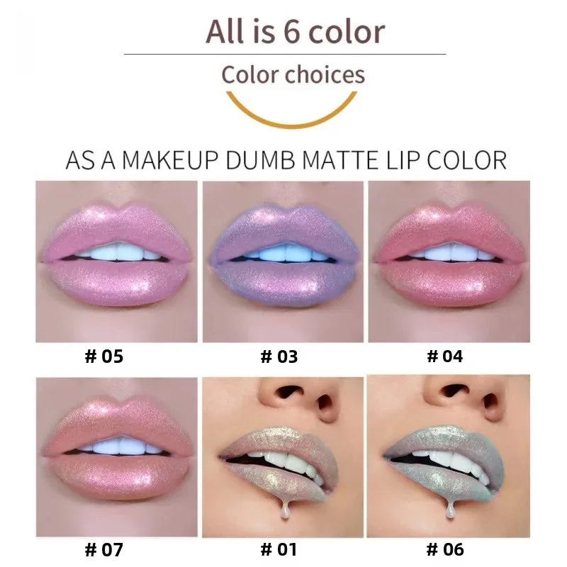 HANDAIYAN Best Seller Glitter Lip Gloss 6colors Moisturizing Mermaid Lip Glaze Waterproof Long Lasting Liquid Lip Stick Lootquake LLC