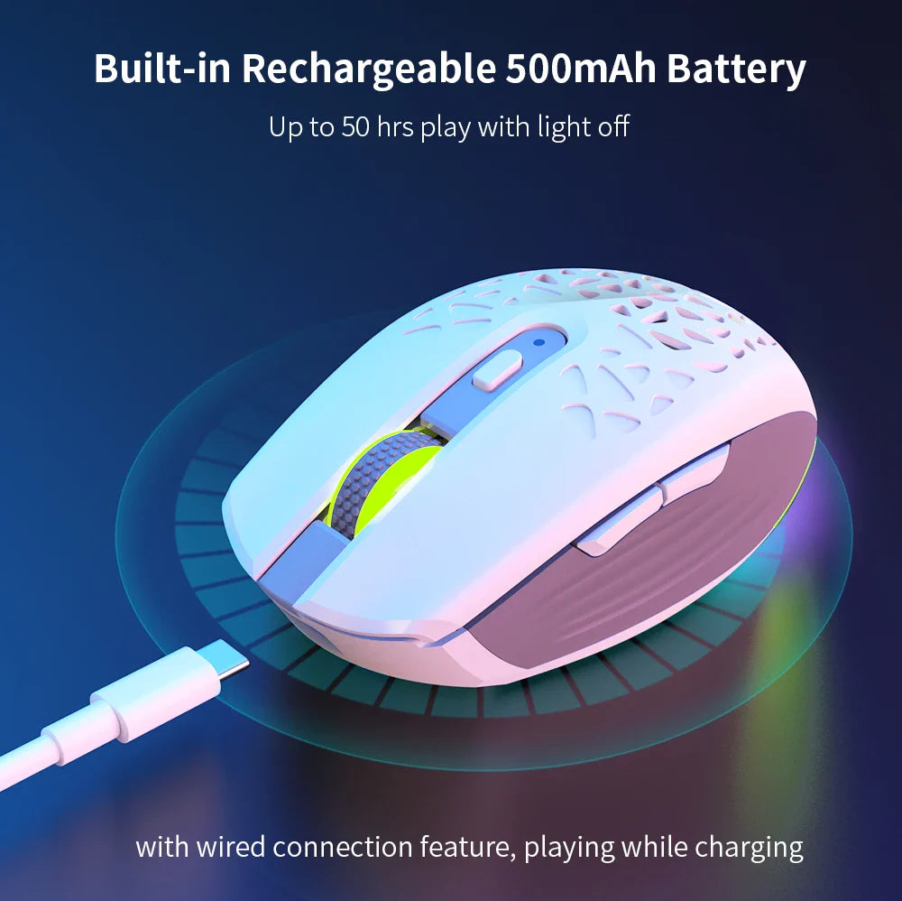 Delux M820DC PAW3335 Wired + Wireless + Bluetooth Gaming Mouse 80 Million Clicks 16000 DPI RGB Rechargeable Mice For Computers Lootquake LLC