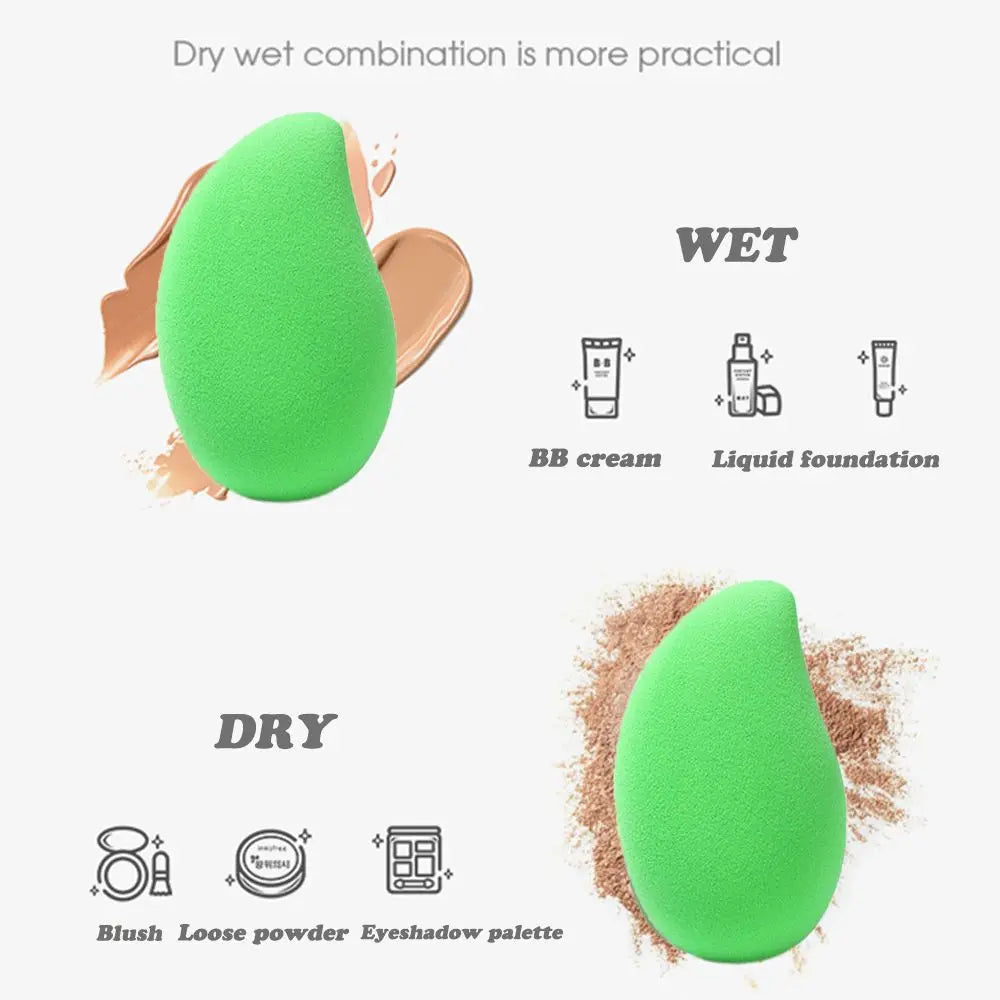 Women Foundation Powder Mango Shape Cushion Sponge Cosmetic Puff Beauty Tool Makeup Egg Lootquake LLC