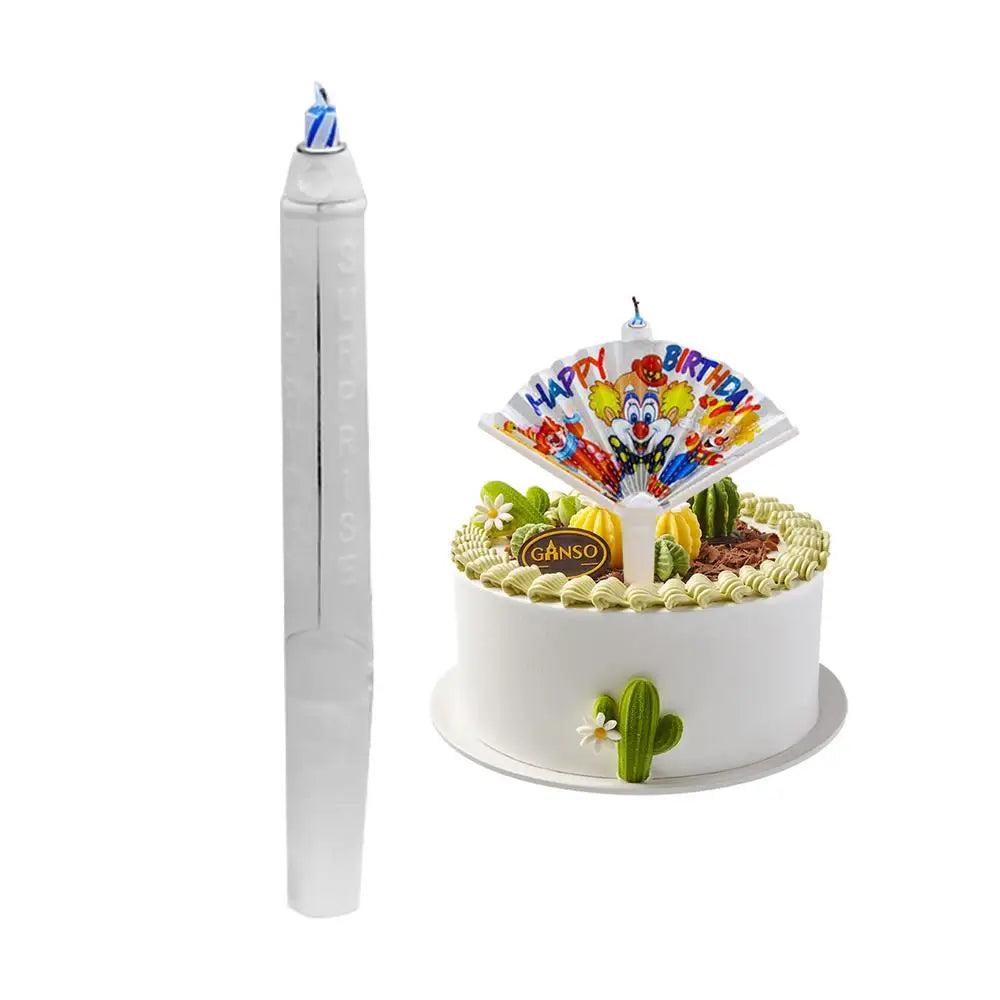 Happy Birthday Candle Fan-Shaped Birthday Candle Supplies Birthday Cake Candle Decor Funny Candles for Decorating Birthday Theme Lootquake LLC