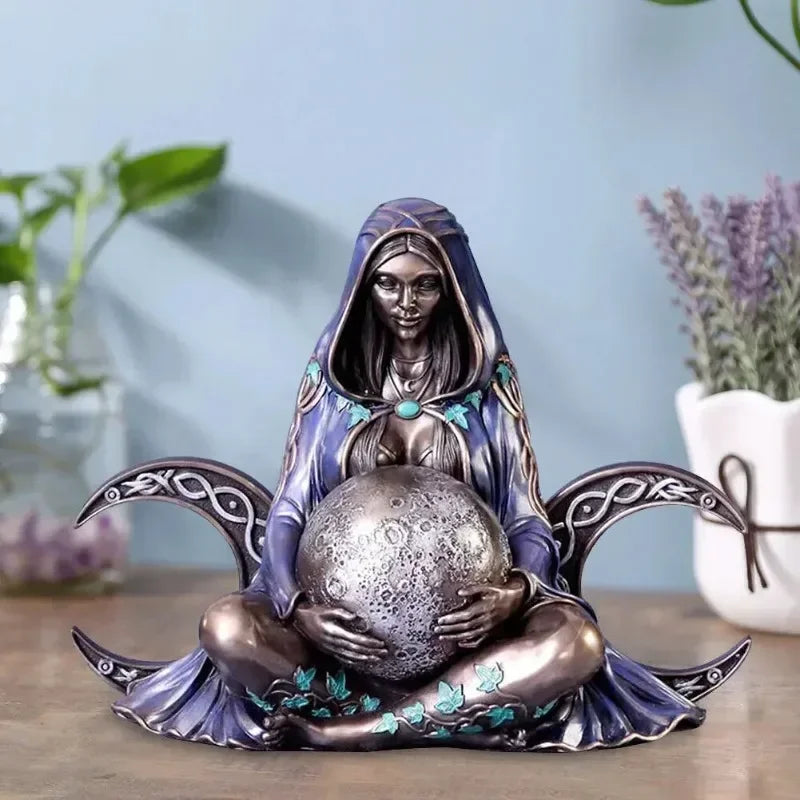 Gaia Earth Goddess Statue Resin Sculpture Craft Garden Decoration Gift Home Desktop Decoration Home Decoration Lootquake LLC
