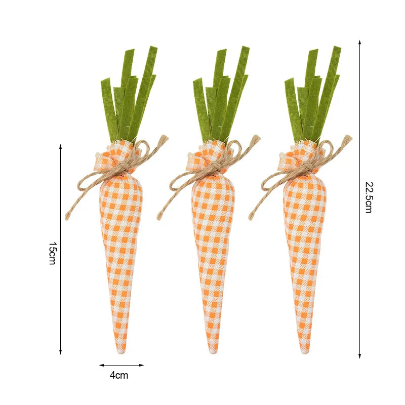 3/1pcs Nov Woven Easter Carrots Ornaments Hanging Pendant for Easter Home Decorations Supplies 2023 Kids Easter Favors Gifts Toy Lootquake LLC