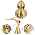 Gourd Craft Shui Feng Decor Statue Chinese Ornament Wealth Figurine Hu Lu Fengshui Desktop Lucky Sculpture Lootquake LLC