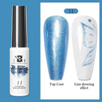5ML Gold Silver Metallic Liner Paint Gel Polish Chrome Mirror Metal Effect Super Bright French UV LED Semi Permanent Nail Gel Lootquake LLC