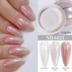 Moonlight Mirror Nail Powder Aurora Silver Glitter Metallic Effect UV Gel Polish for Manicure DIY Nail  Art Design Decoration
