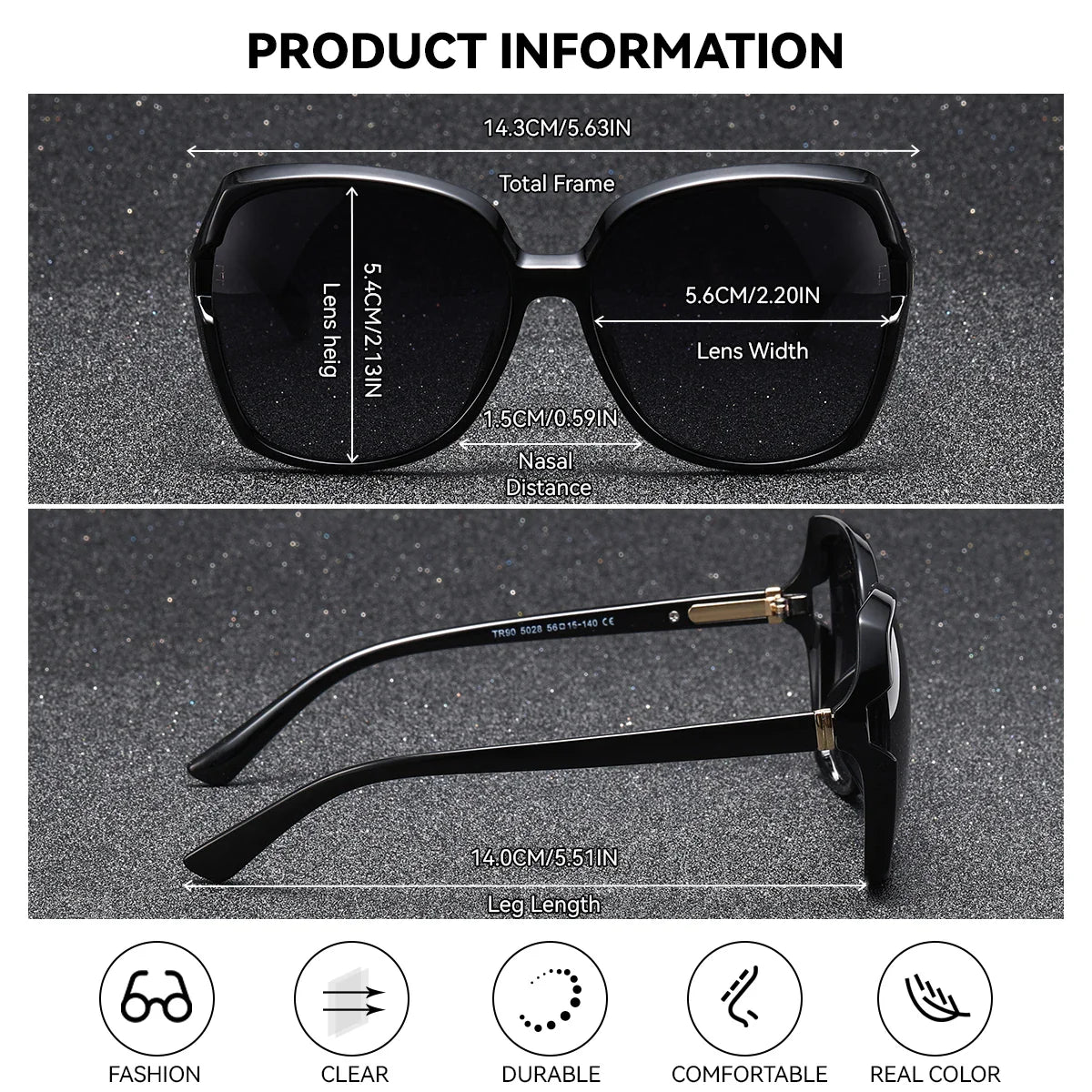 BARCUR Women’s Gradient Butterfly Frame Polarized Fashionable Sunglasses – Trendy Elegant Large PC Elliptical Design with UV400 Protection for Summer Travel Beach Shopping & Summer Style – White Gift Box Included Stevvex