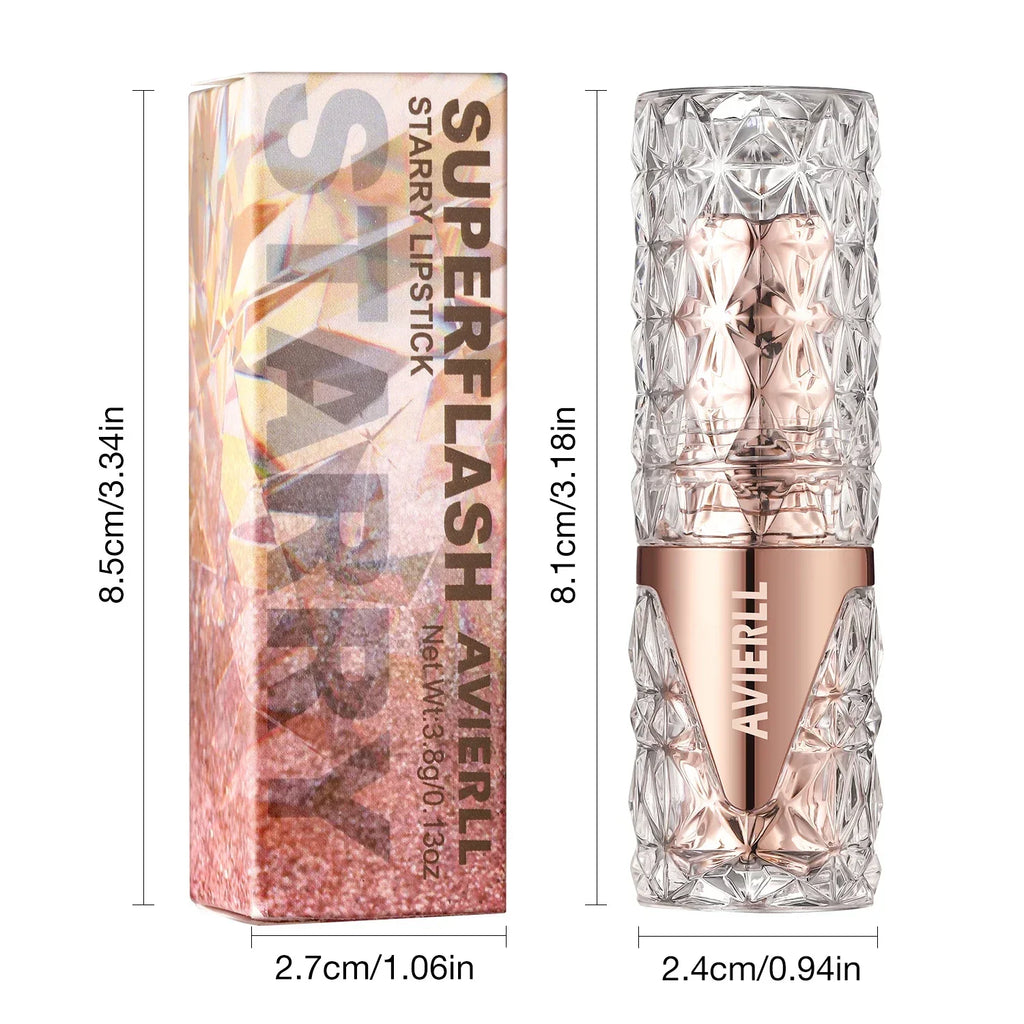 Fine Glitter lipstick, Quicksand Gold Lipstick, Moisturizing Silky Mermaid Girl Pink, Long-Lasting Waterproof Grapefruit Orange Lootquake LLC