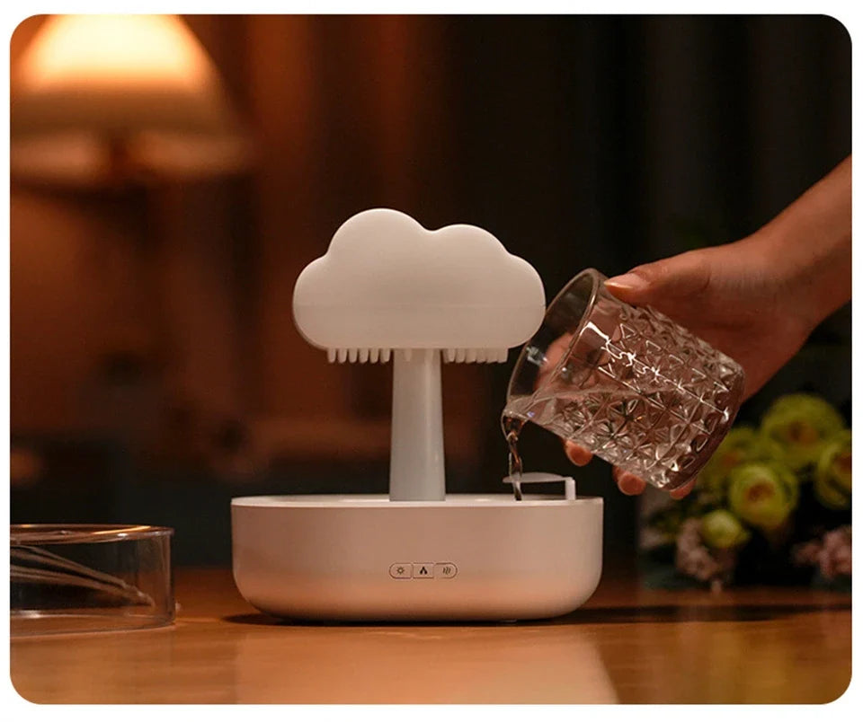 Mi Mushroom Air Humidifier Wireless Fragrance Diffuser Bedroom Essential Oils Diffuser Rain Cloud Night Light Home Appliance Lootquake LLC