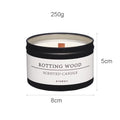 Black Tin Can Scented Aromatic Candles Wooden Wick Candle Jars with Lid Classic Home Decorative Candles Dried Flower Lootquake LLC