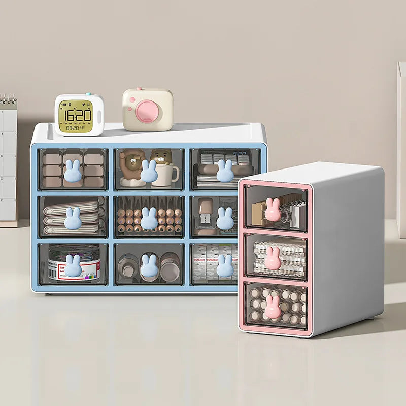 Desktop Storage Box Transparent Drawer Home Storage Box Stationery Box Office Files Stationery Organizer Cosmetics Drawer Box