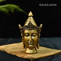 Retro Zen Buddha Statue Meditation Tathagata Monks Tibetan Buddhism Head Sculpture Home Living Room Resin Crafts Ornament
