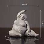 Abstract Body Sculpture Resin Handicraft Fat Woman Yoga Statue Irregular Hand-made Clay Sculptures Home Decoration Accessories