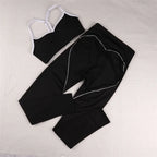 Vibrant Flex Gym Set: Colorful Sports Bra & Leggings