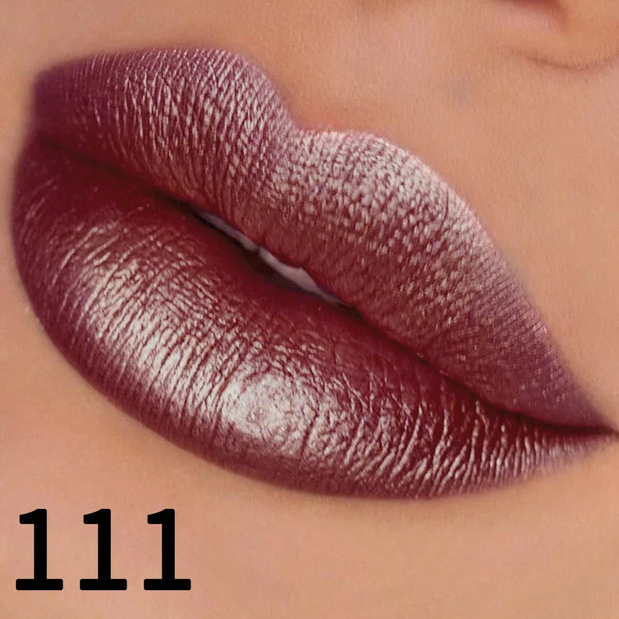 19 colors glitter lipstick hydrating red pink sparkling shine lip color highly pigmented lip tints metallic finish lip makeup Lootquake LLC