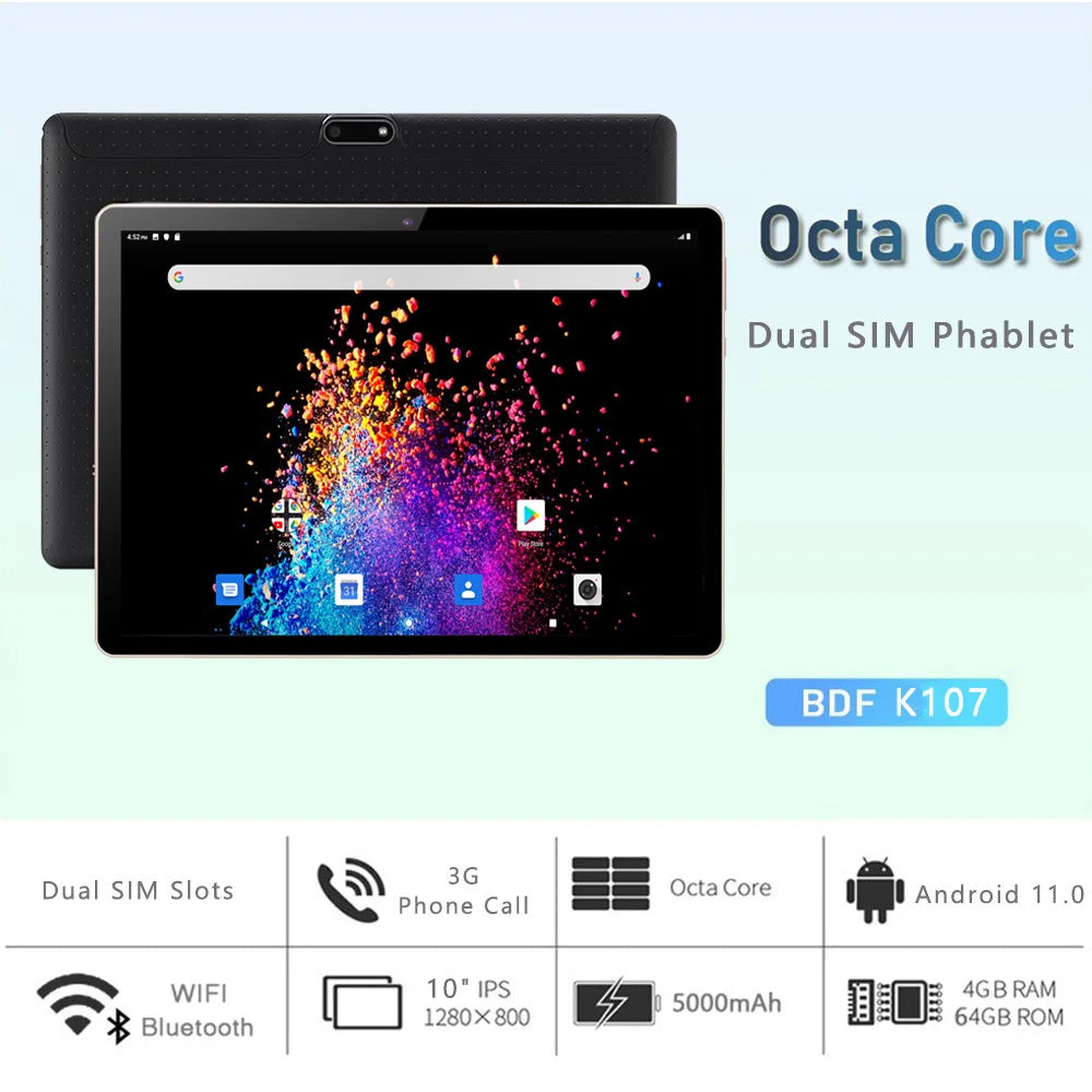 New Global Version 10 Inch Tablet Pc 4GB RAM 64GB ROM Octa Core Dual 3G Phone Call WiFi Bluetooth Google Play Android Tablets Lootquake LLC