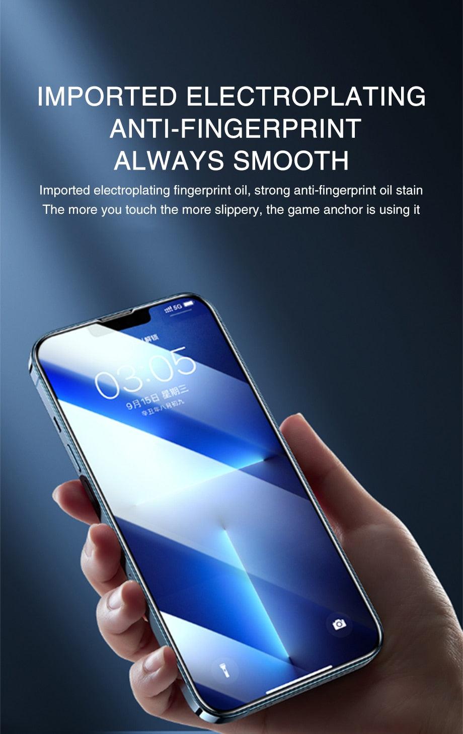 120D New upgrade Tempered Glass For iPhone 14 13 12 7 8 Plus Mini XR X XS Screen Protector For Iphone 14 13 12 11 Pro Max Glass  Anti-Scratch HD Tempered Glass Screen Protector Stevvex