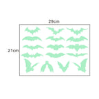 Halloween Luminous Wall Stickers Stickers Glow Dark Halloween Decor Creative Carved Fluorescent Festival Horror Home Decoration