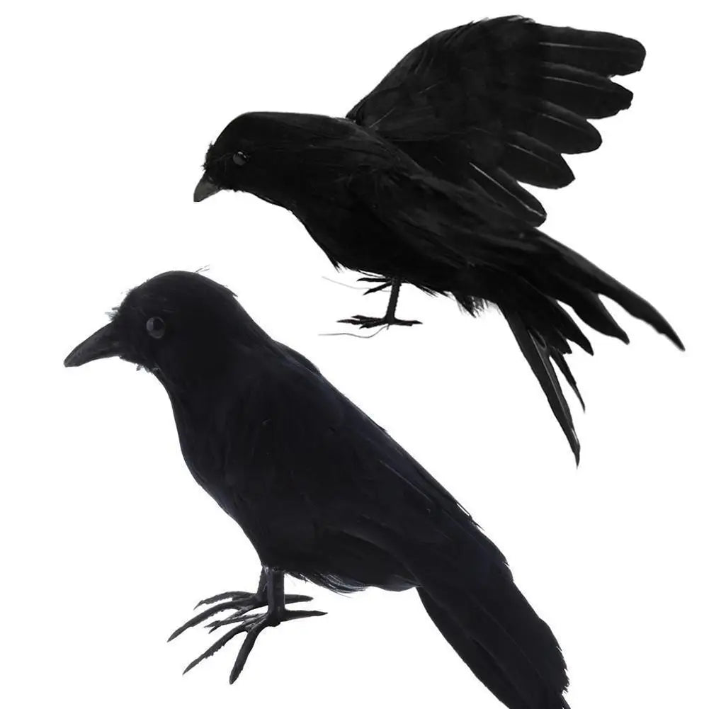 Halloween Decoracion Simulation Black Crow Raven Bird Repellent Pest Control Pigeon Repellent Event Party Bar Decoration Lootquake LLC