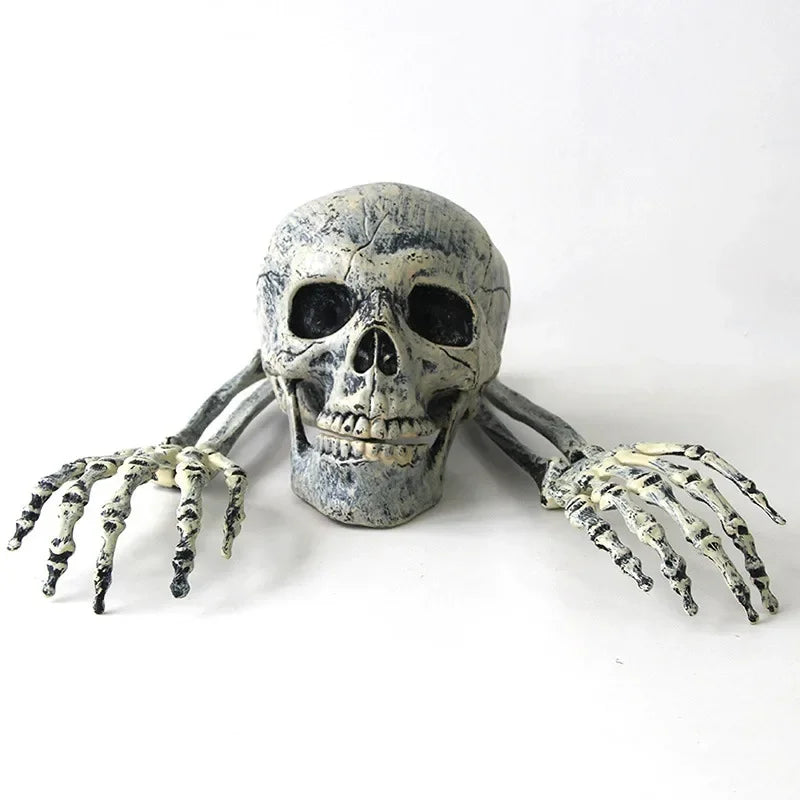 2025 Halloween Decoration Scary Skull Skeleton Hand Bone Realistic Skull Pile Yard Lawn Pile Garden Cemetery Home Decor Lootquake LLC
