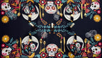 Mexican Sugar Skull Day of The Dead Waterproof Tablecloth Fiesta Decor Dia De Los Muertos Tablecloth Halloween Decorations Lootquake LLC