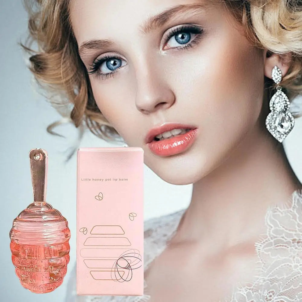 Lovely Honey Pot Lip Oil Lip Gloss Lip Balm Hydrating Lip Balm For Lip Care Moisturizing Clear Lip Oil Liquid Lipstick Lootquake LLC