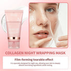Collagen Tear-Off Mask Collagen Overnight Wrapping Mask Hydrating Moisturizing Hydrolyzed Collagen Mask Korean Skin Care Lootquake LLC