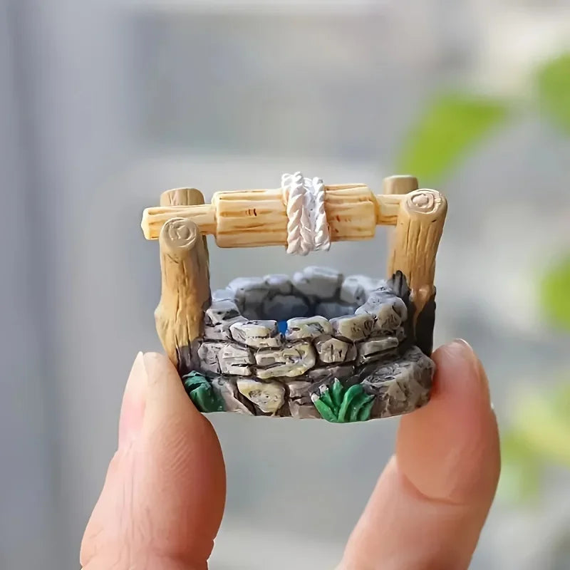 A Miniature Wonderland Well Statue - Handmade Resin Collection Micro Landscape Decoration Lootquake LLC