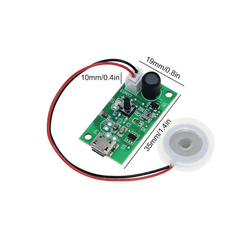 Humidifier Mist Maker and Driver Circuit Board DC 5V Fogger Atomization Film Atomizer Sheet Atomizing Ceramic Humidifier Module Lootquake LLC