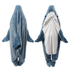 Shark Blanket Adult Cartoon Sleeping Bag Shark Onesie Sleeping Bag Pajama Hooded Warm Flannel Funny Homewear Winter Warm Blanket Lootquake LLC