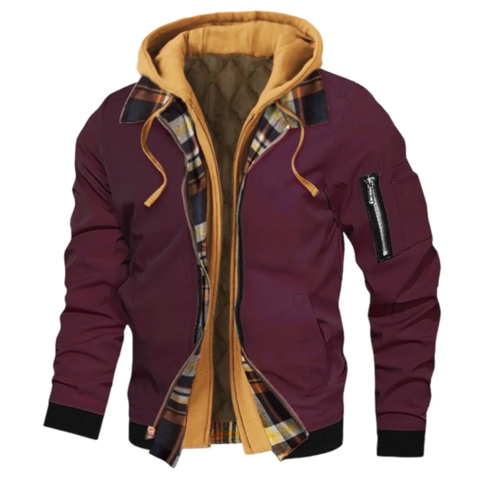 ChillGuard Men's Hooded Jacket - Stylish Two-in-One THRIXINE