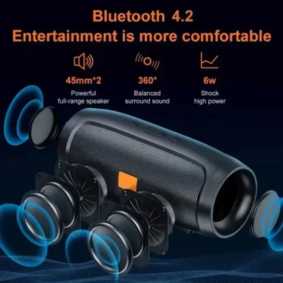 Dushoo Bluetooth Speaker Fm Voice Broadcasting Portable Subwoofer Wireless Speaker Dual Speaker Stereo Outdoor Tfusb Playback Lootquake LLC